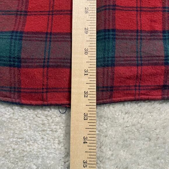 VTG L.L.Bean Shirt Mens L Green Black Plaid Flannel Button Down 90s Mountain - Picture 5 of 6